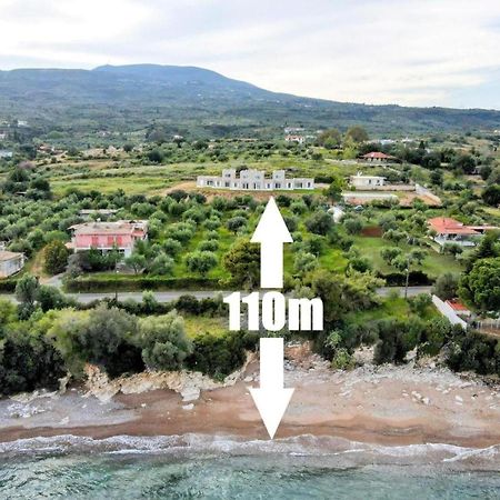 Stone Bay Houses In Messinia Kalamaki Beach Area Chrani Exterior photo