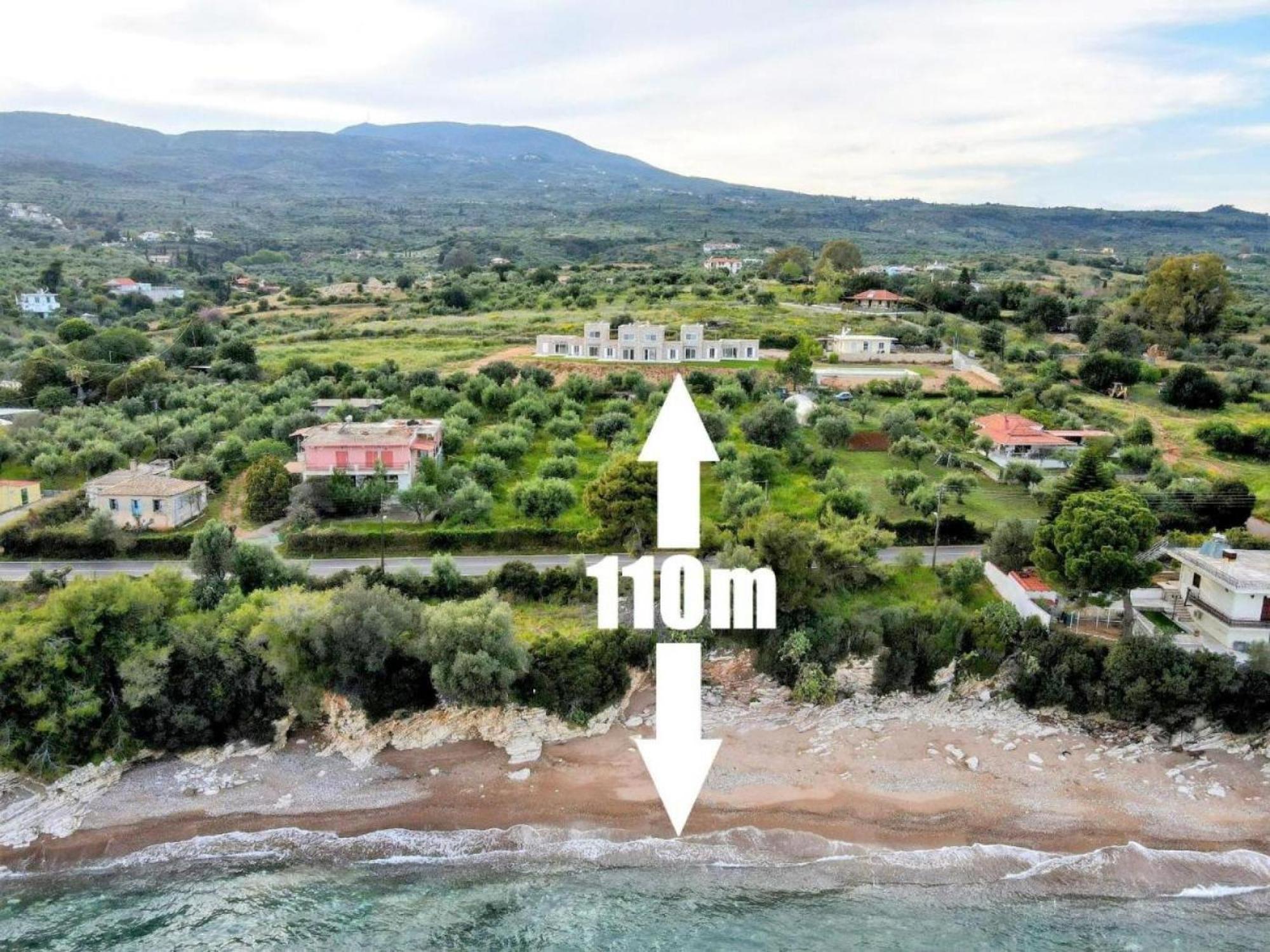 Stone Bay Houses In Messinia Kalamaki Beach Area Chrani Exterior photo